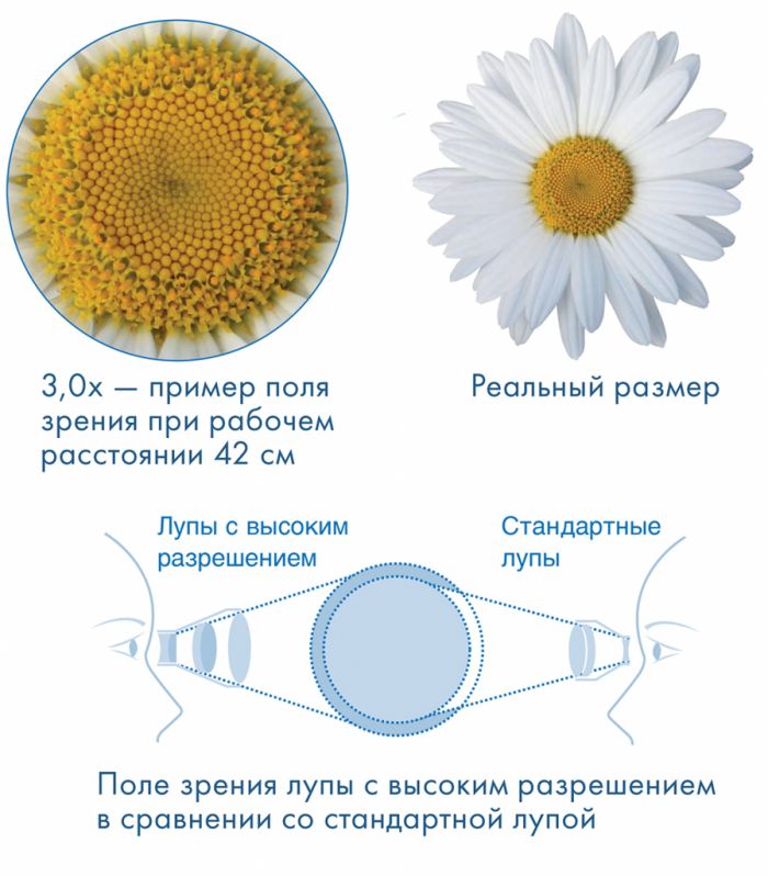 Лупа призматическая Бинокулярная лупа 3.5x-5.5x